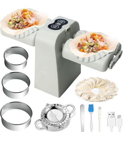 Amazon.com: YIYIBYUS 商用餃子皮機,自動餃子皮機電動餃子機餛飩包裝